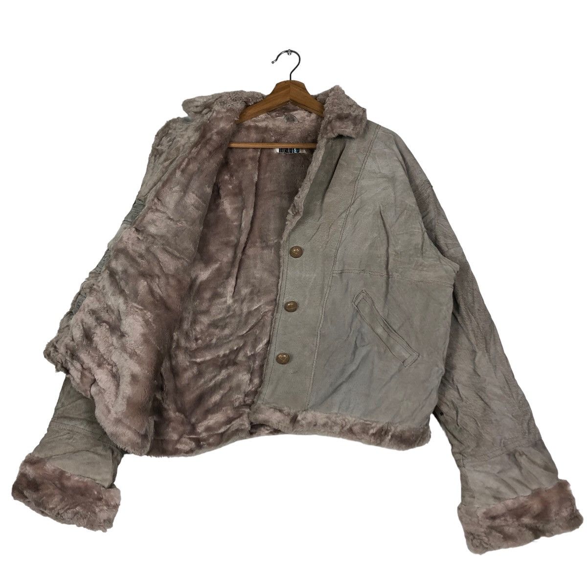 Hysteric Glamour 🔥Vtg Leather Jacket Biker Cropped HG Mink Fur Lining Size US M / EU 48-50 / 2 - 9 Thumbnail