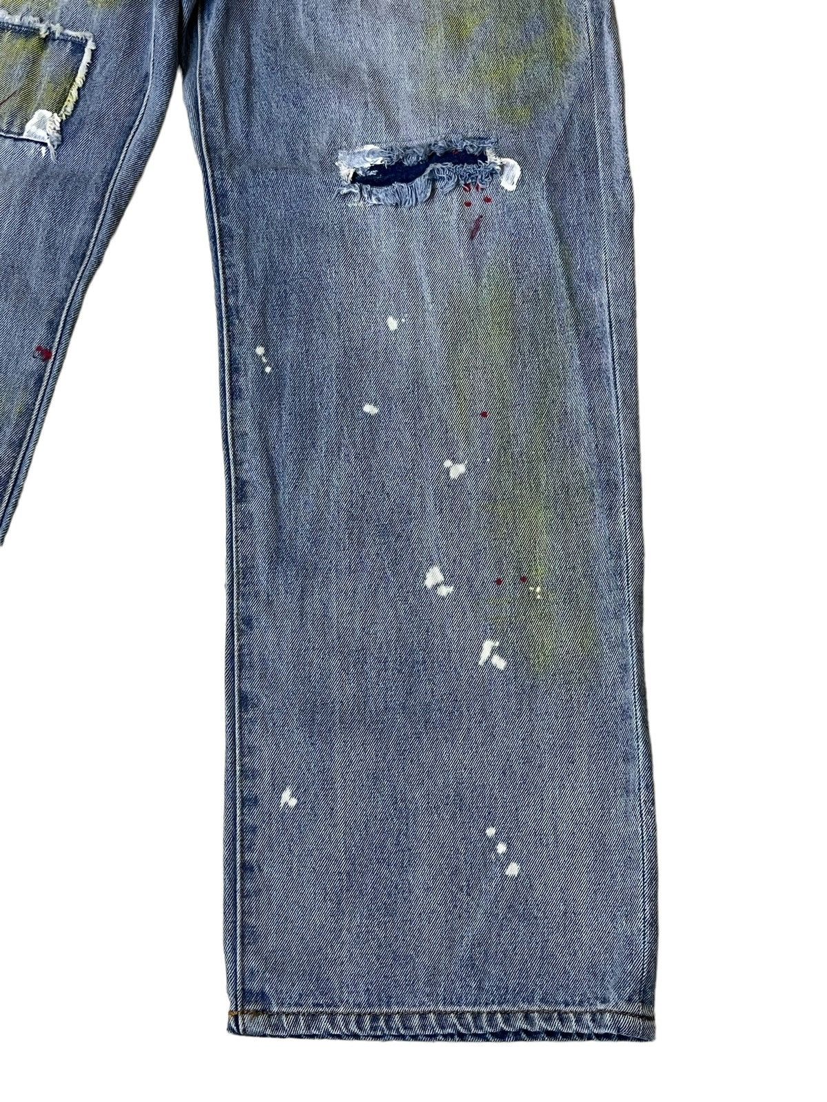 Japanese Brand BAGGY🔥🔥GALLIS ADDICTION COLOURFULL PAINT WIDE JEANS Size US 33 - 4 Thumbnail
