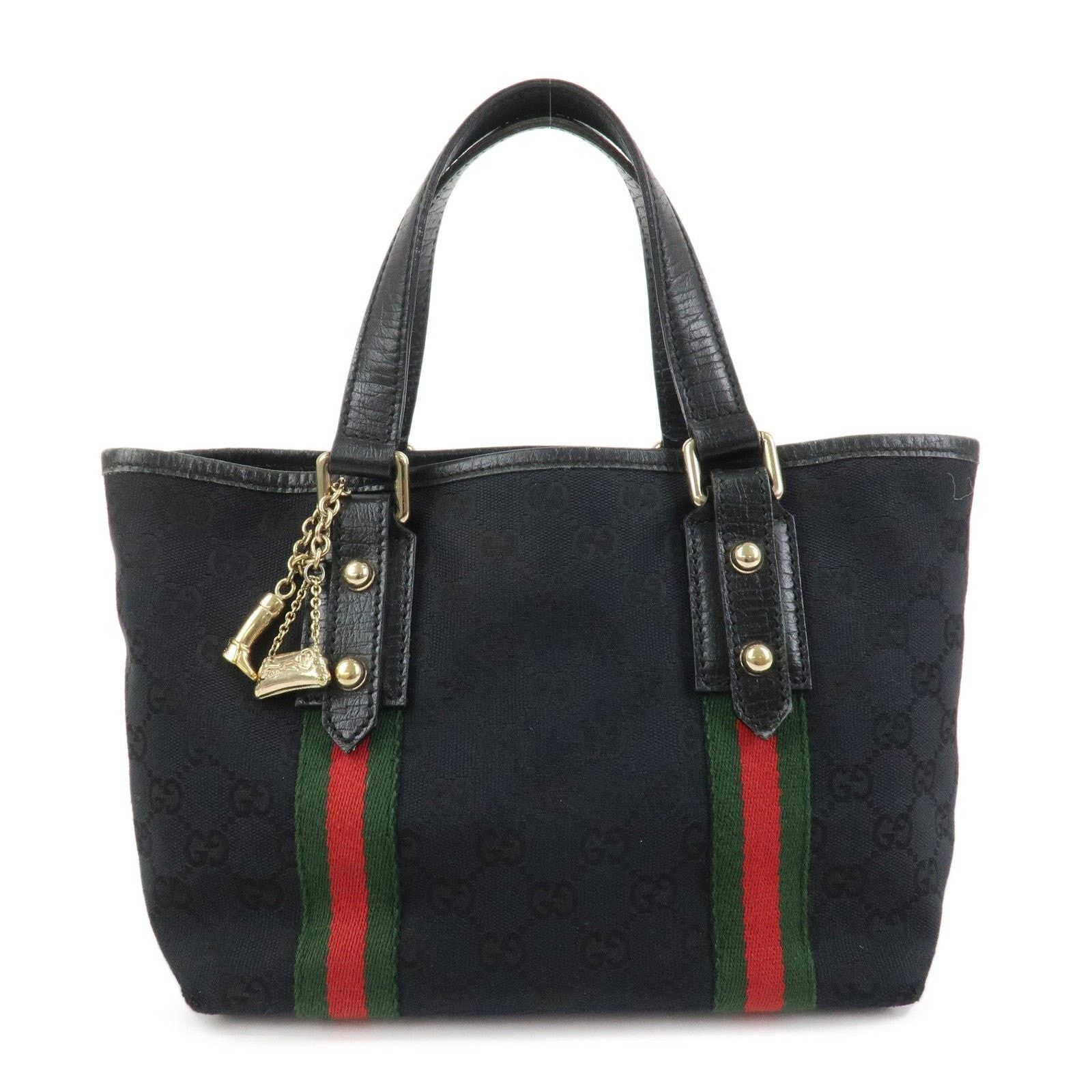 Gucci Gucci Sherry GG Canvas Tote Black Size ONE SIZE - 1 Thumbnail