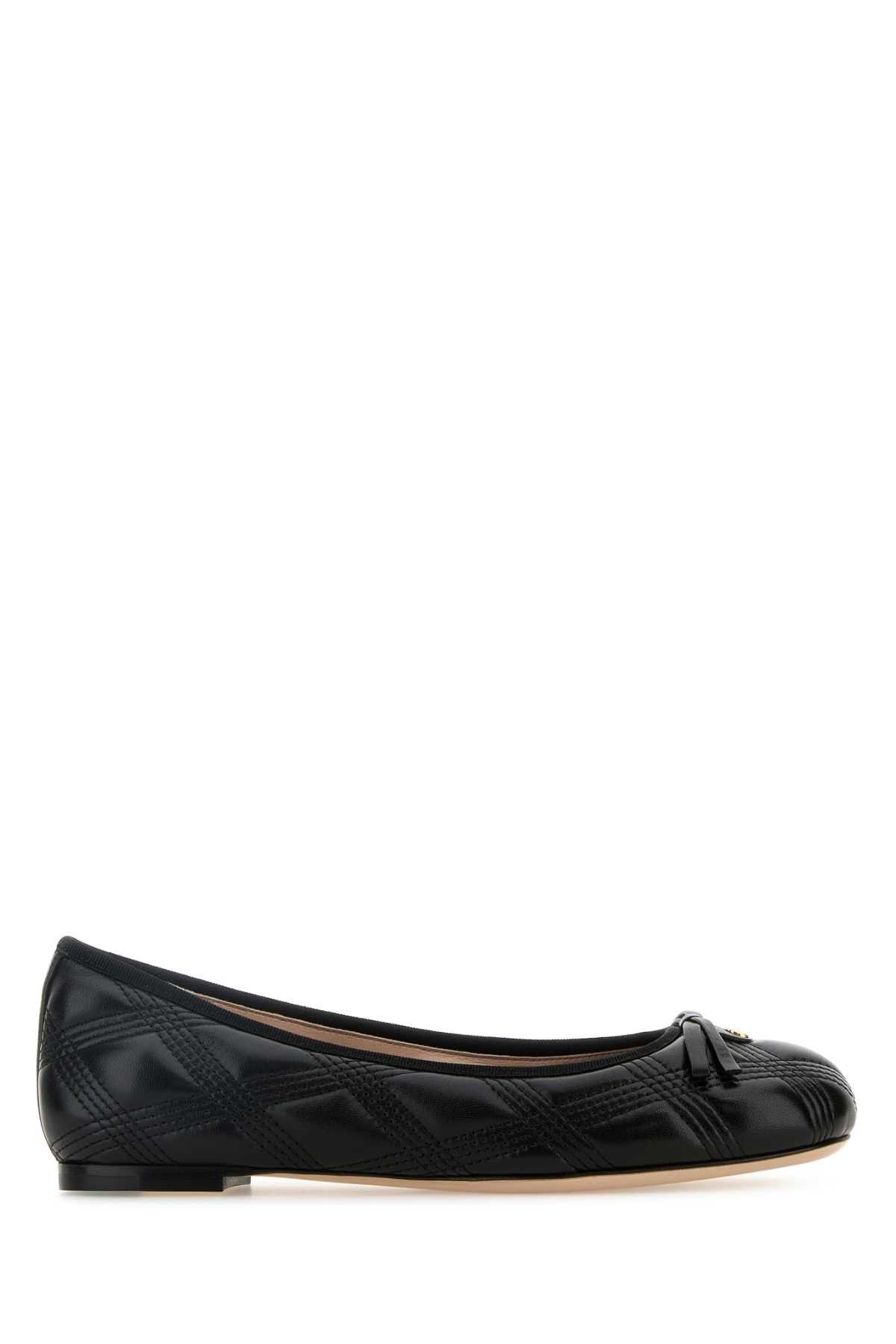Valentino Black Leather Ballerinas Size US 6 / IT 36 - 1 Thumbnail