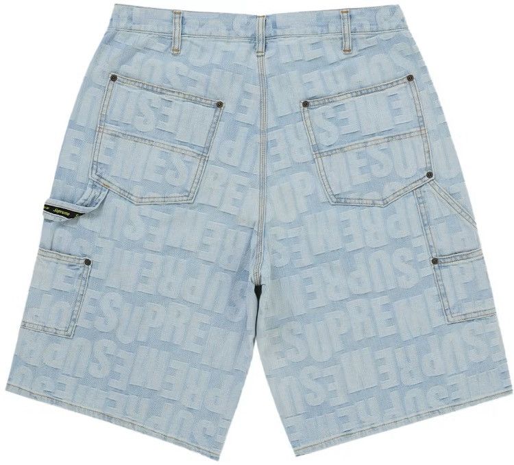 Supreme Repeat Jacquard Double Knee Denim Short - Supreme SS26 Size US 34 / EU 50 - 2 Thumbnail