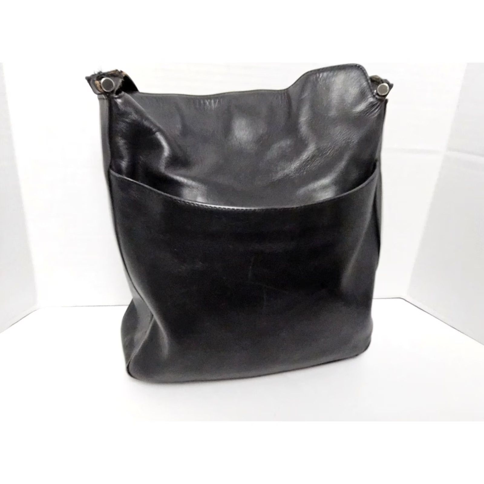 Coach VINTAGE Coach Shoulder Bag Purse Unisex Adults Leather Black 9180 USA 12.5x11.5x3.5 Size ONE SIZE - 4 Thumbnail