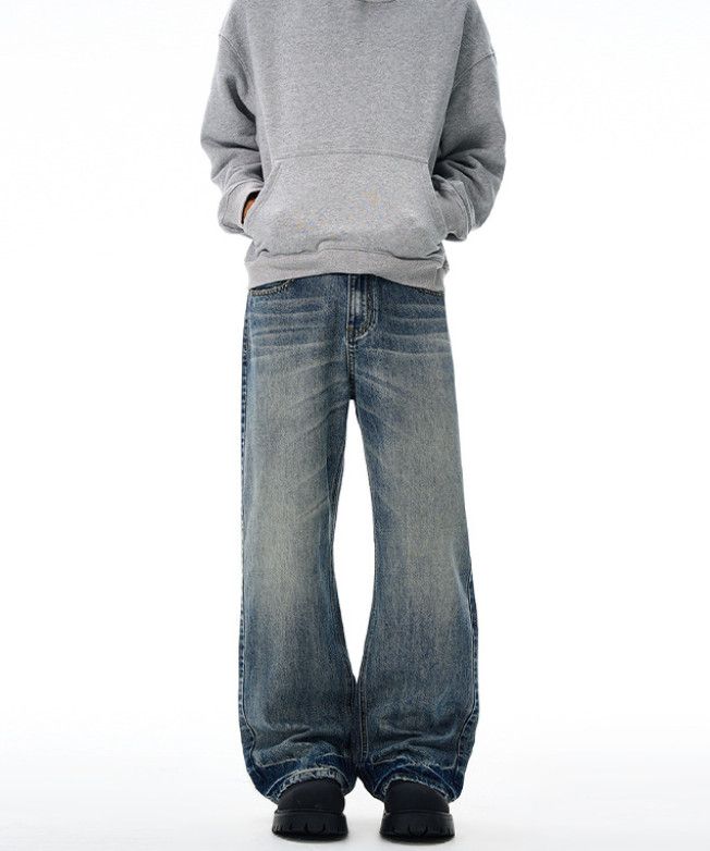 Japanese Brand American whisker tie-dye baggy wide-leg jeans for men Size US 32 / EU 48 - 1 Thumbnail