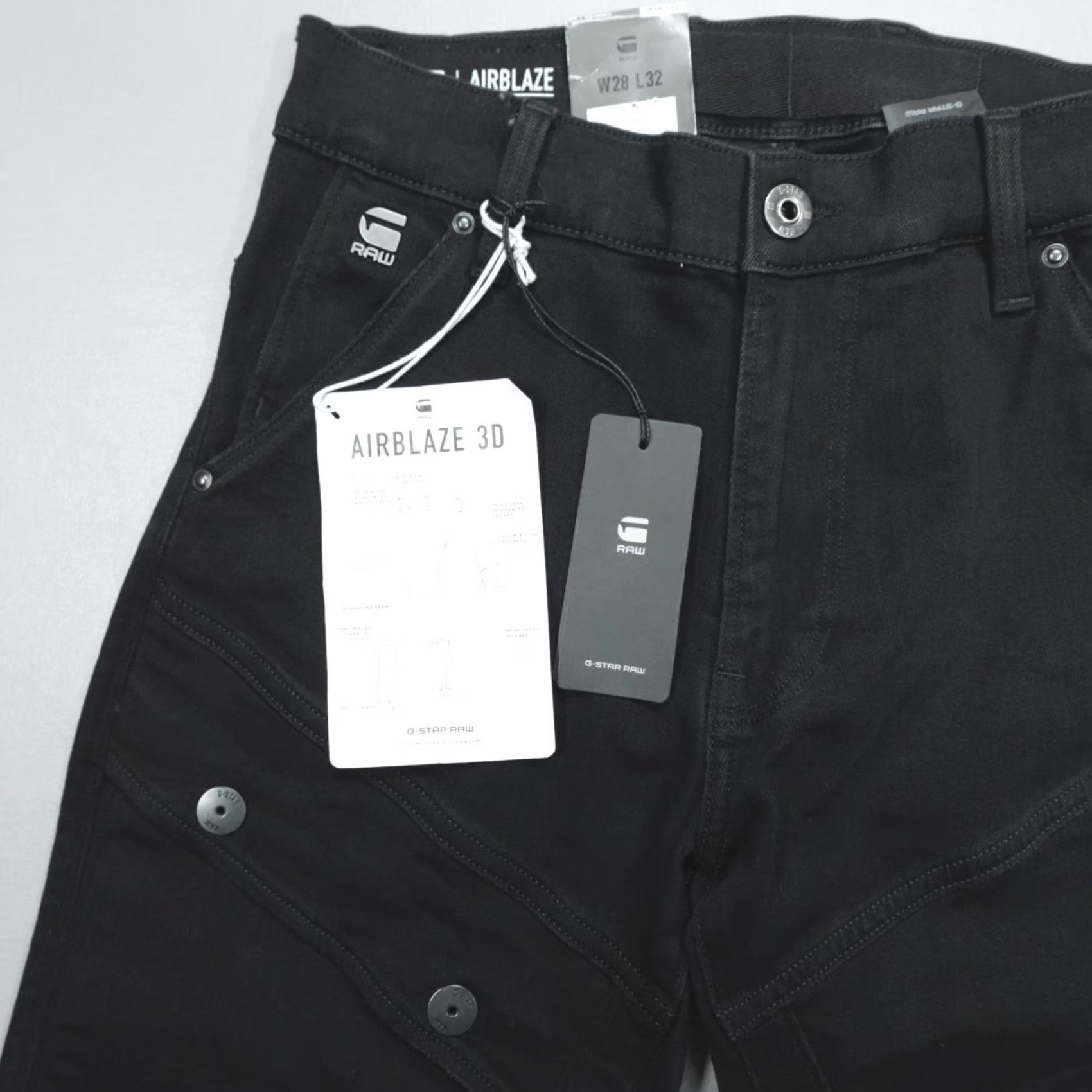 G-Star G-Star Raw Airblaze 3D Skinny Jeans Men’s 28x32 Black Denim Slim Waist 28 Inseam 32 Jeans Mens Size US 28 / EU 44 - 2 Thumbnail