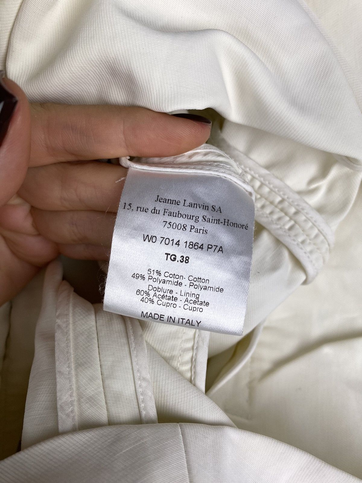 Lanvin Lanvin ladies cotton / nylon blazer jacket size 38 / M Size XS / US 0-2 / IT 36-38 - 14 Thumbnail