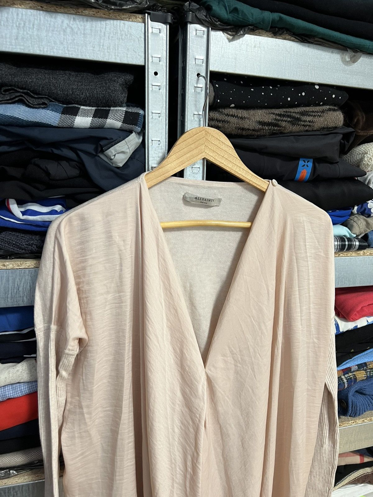 Allsaints Allsaints Erma Cowl Neck 2-Way Blouse Sweater Petal Pink S Size S / US 4 / IT 40 - 3 Thumbnail