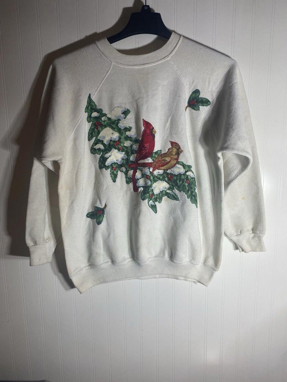 Designer Vintage Christmas Theme Sweatshirt Size US M / EU 48-50 / 2 - 1 Thumbnail