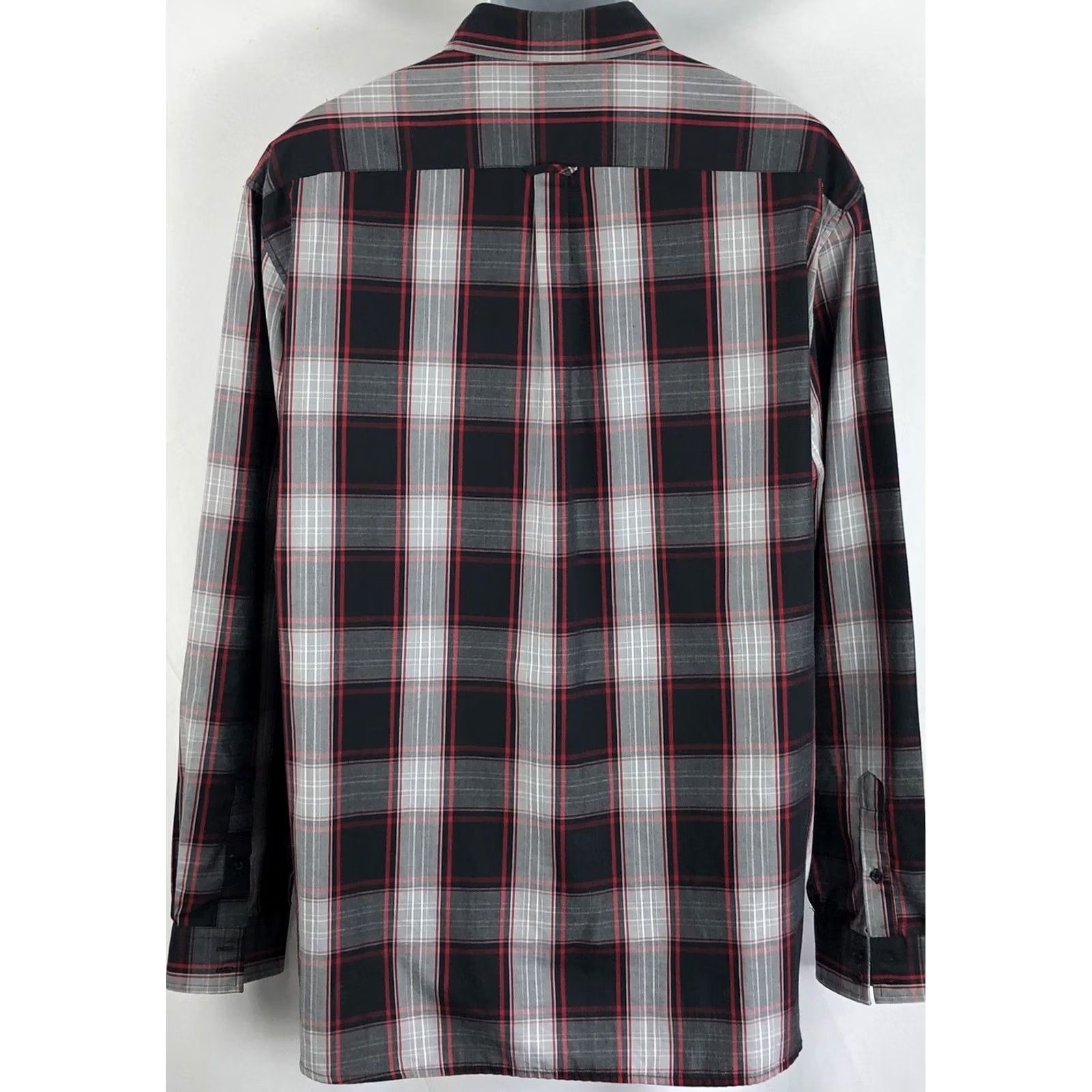 Alfani Alfani Button-Up Shirt XXL Blk Red Plaid Tartan Longsleeve Pockets Western 90's Mens Shirt Size US XXL / EU 58 / 5 - 2 Thumbnail