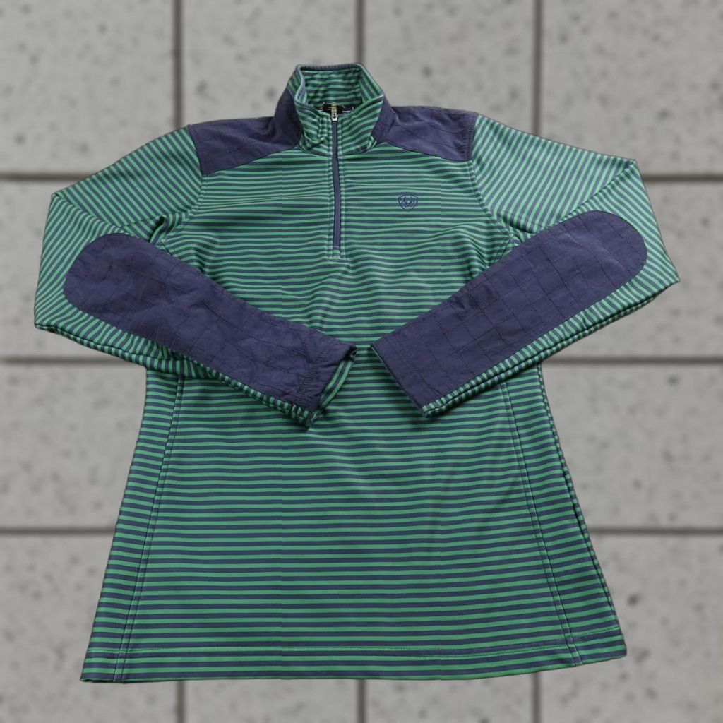 Ariat Ariat Pullover Womens XS Green 1/4 Zip Mock Neck Riding Top Performance Shirt Long Sleeve Size XS / US 0-2 / IT 36-38 - 1 Thumbnail