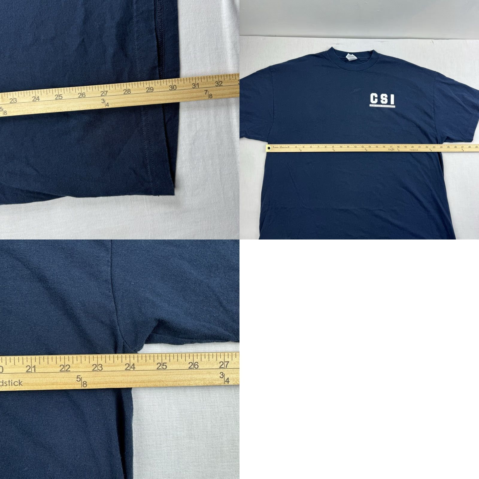 Vintage VINTAGE Alstyle CSI Shirt Adult 2XL Blue Crime Scene Investigator Y2K Grunge Logo T-Shirt Mens Size US XXL / EU 58 / 5 - 8 Thumbnail