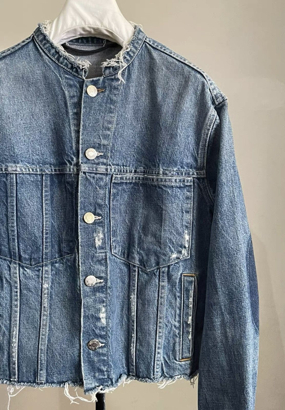 Helmut Lang Helmut Lang Destroyed Denim Jacket Size US XS / EU 42 / 0 - 1 Thumbnail