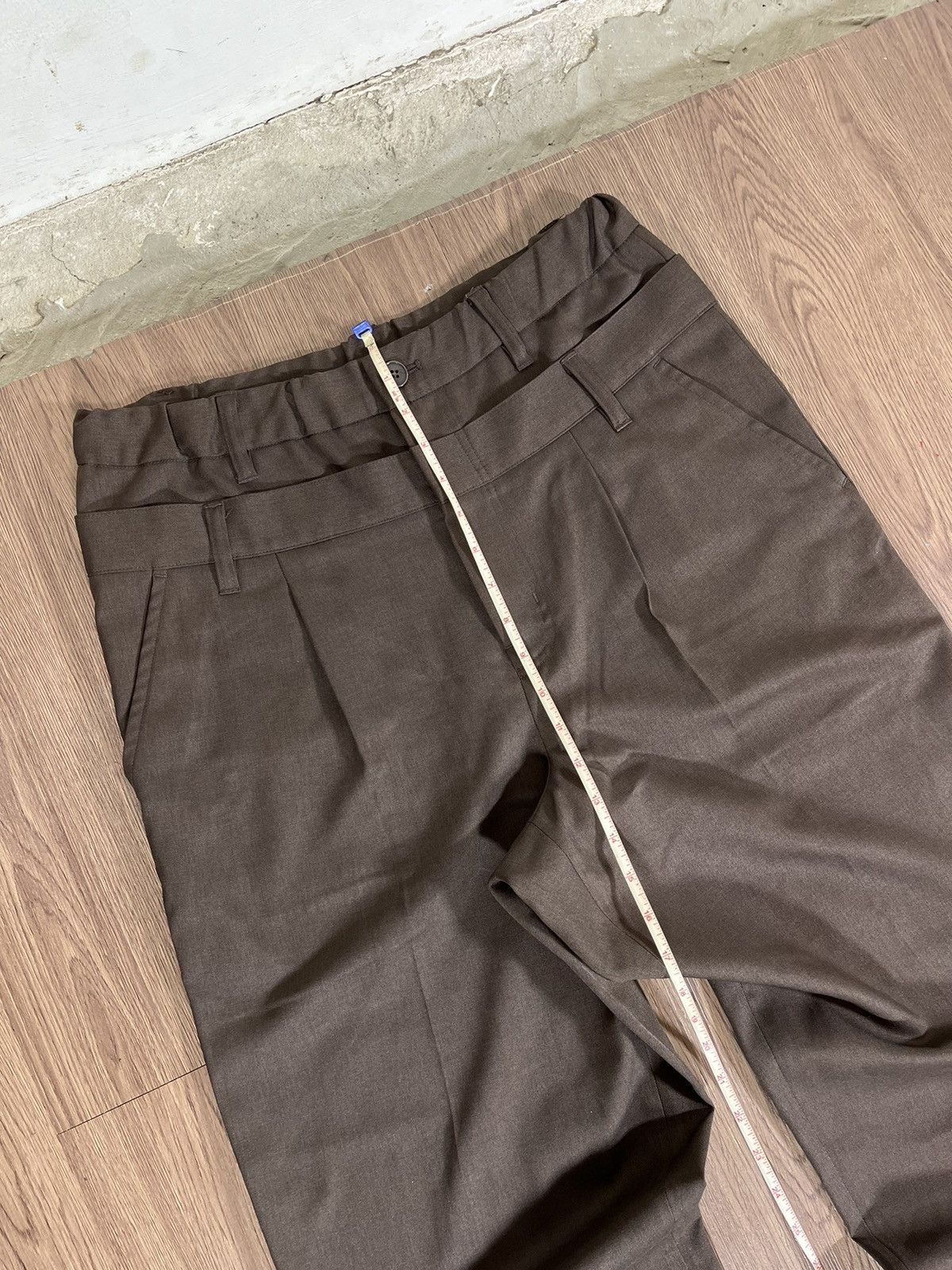 Frapbois Frapbois Double Waist Tailored Trousers Brown Size US 32 / EU 48 - 15 Thumbnail