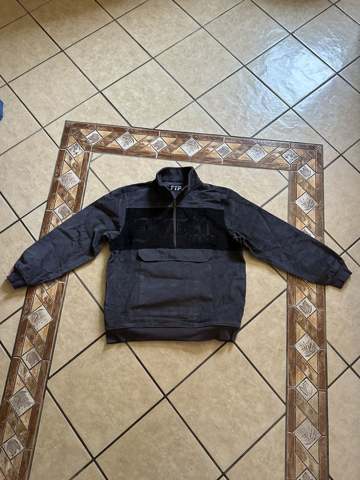 Other FTP Corduroy Old English Half Zip Jacket (Sample) Size US L / EU 52-54 / 3 - 2 Thumbnail