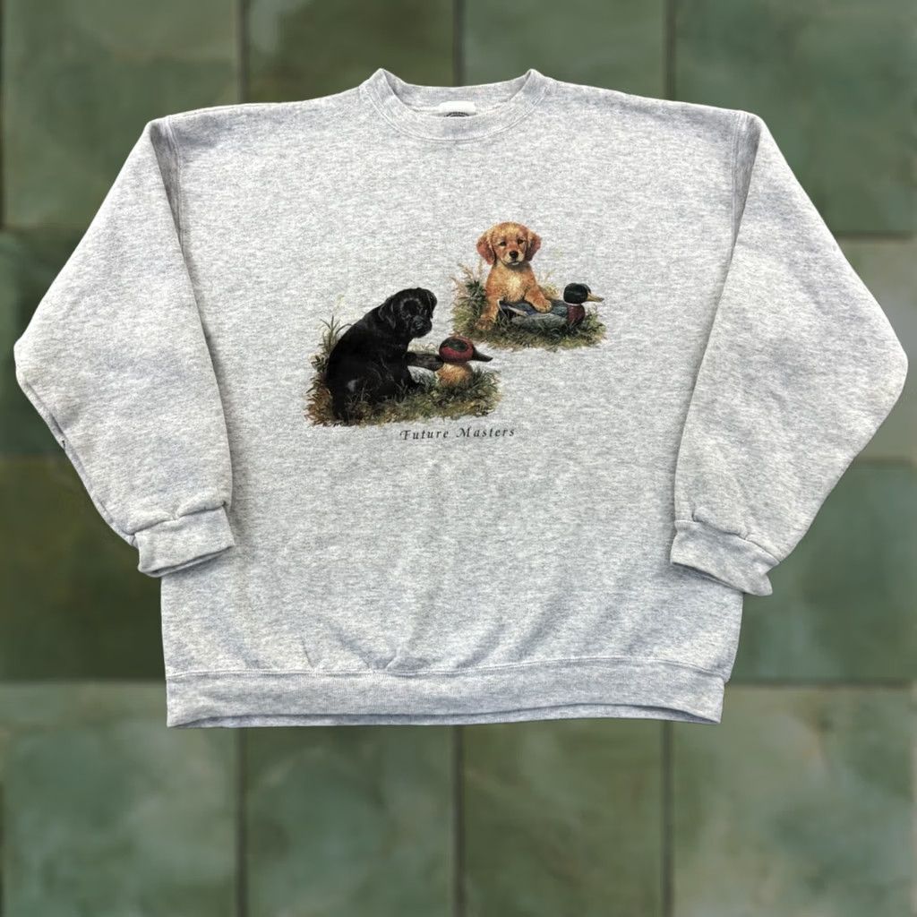 Vintage VINTAGE Enviromental Artwear Sweatshirt Mens Large Blue Dog Nature Pullover Graphic Print Crew Neck Long Sleeve 90s Size US M / EU 48-50 / 2 - 1 Thumbnail