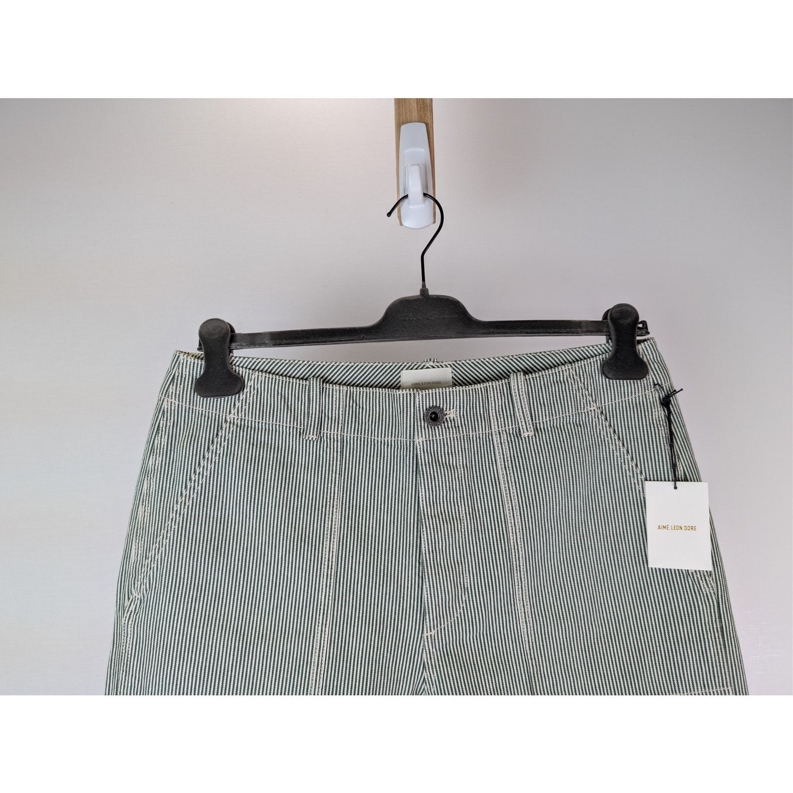 Aime Leon Dore o1rshd1 Hickory Stripe Workwear Pant jean in Green Hickory Size US 34 / EU 50 - 3 Thumbnail