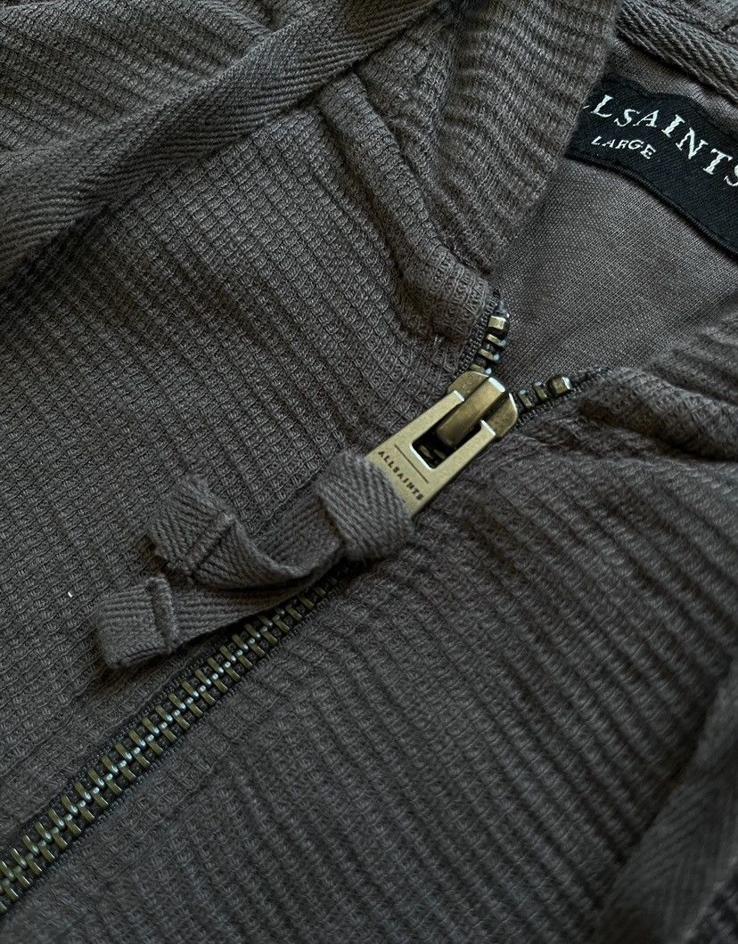 Allsaints × Vintage Vintage Allsaints Grey Zip-up Hoodie L Y2K Size US L / EU 52-54 / 3 - 3 Thumbnail
