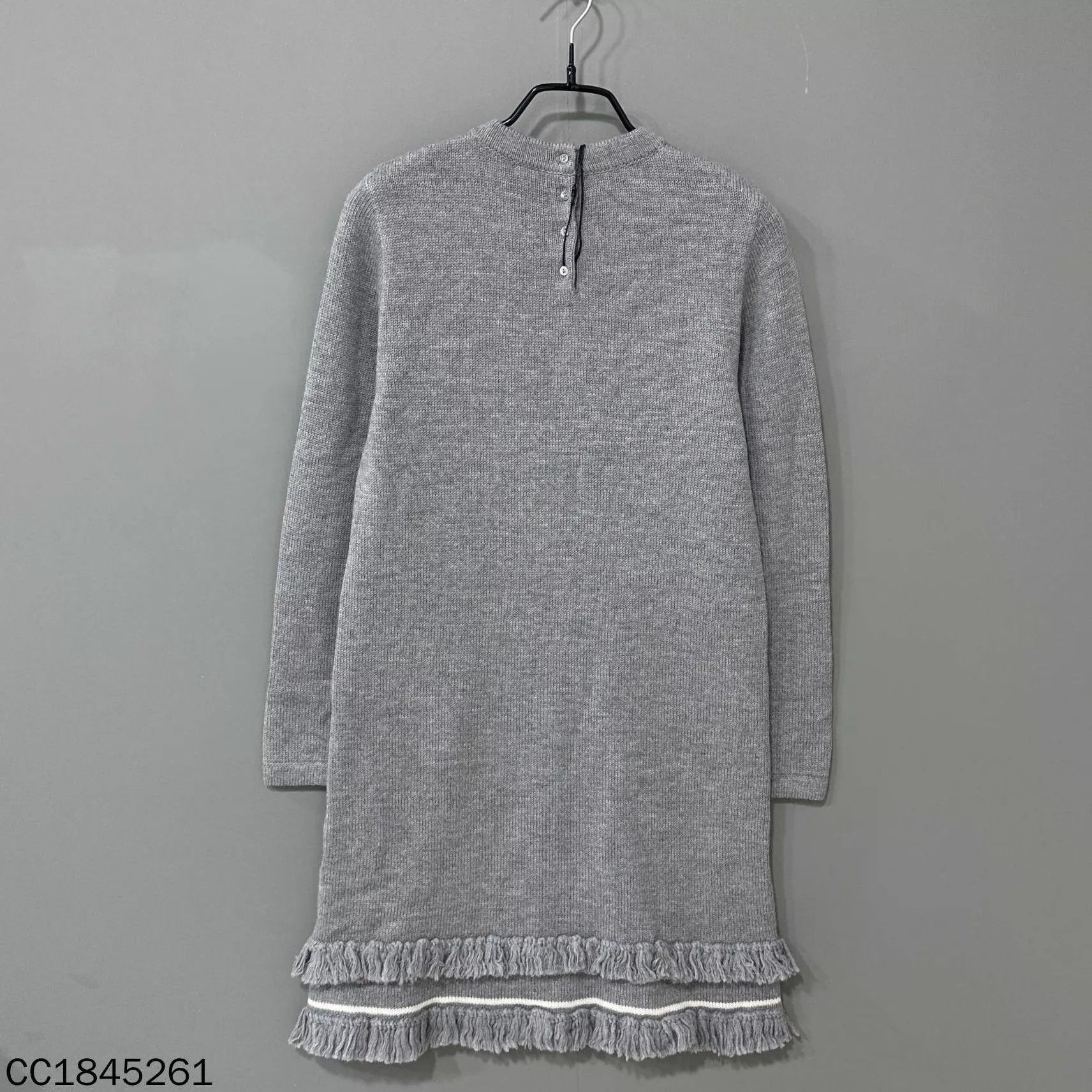 Dior Dior wool logo tassel trim dress 12A Size XXS / US 00 / IT 34 - 3 Thumbnail