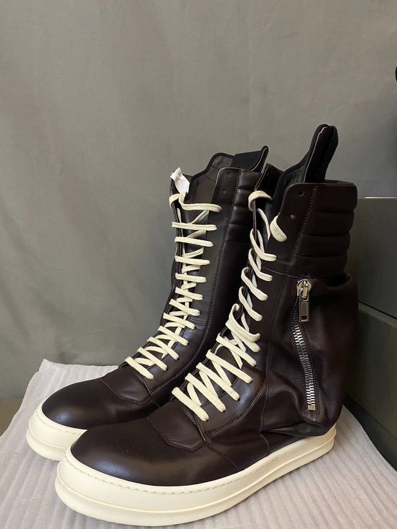 Rick Owens Rick Owens High Top Leather Boots Size 43 Size US 10 / EU 43 - 1 Thumbnail