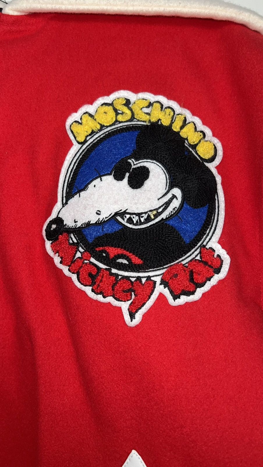 Moschino Moschino Mickey Rat Bomber Jacket Red White Size M Size M / US 6-8 / IT 42-44 - 3 Thumbnail