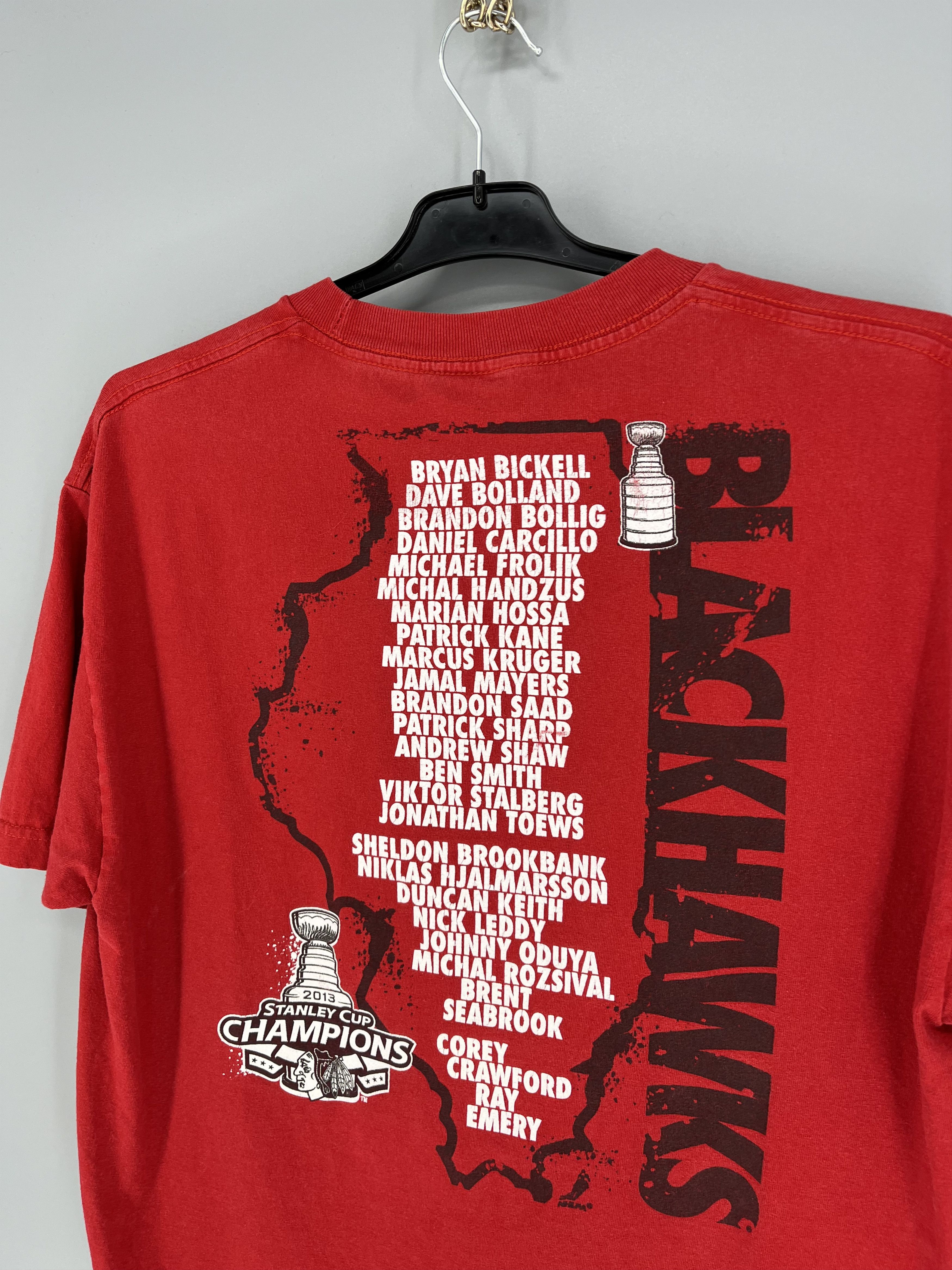 NHL Reebok Chicago Blackhawks Hockey 2013 Stanley Cup Champions Size US L / EU 52-54 / 3 - 11 Thumbnail