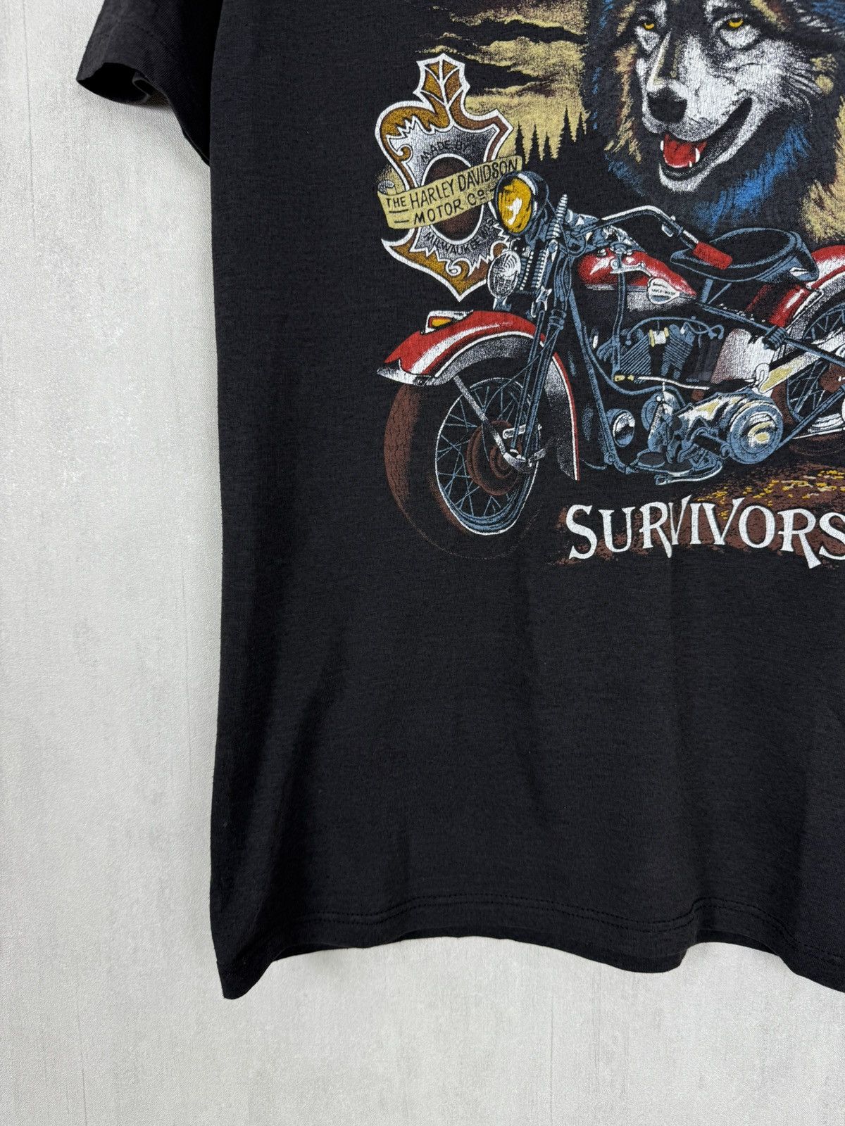 Harley Davidson Vintage 90s Harley Davidson Survivors 3D T-Shirt Size US M / EU 48-50 / 2 - 4 Thumbnail