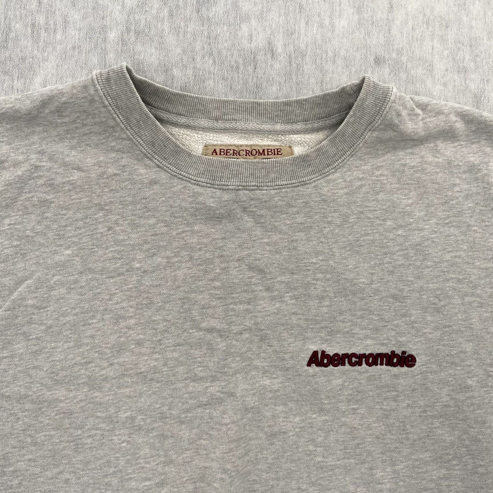 Abercrombie & Fitch VINTAGE Abercrombie & Fitch Sweater Mens Large Gray Crew Neck Pullover Logo All Seasons Knit Sweater - Mens L Grey - 90s/Logo/School style Size US L / EU 52-54 / 3 - 3 Thumbnail