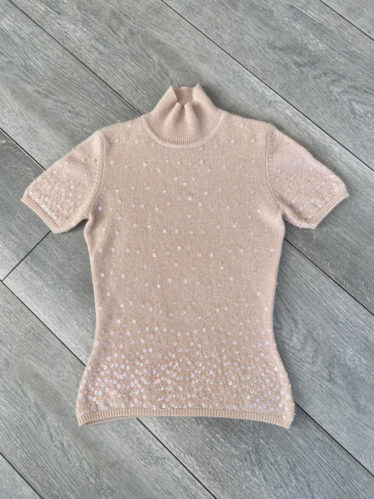 Mugler Mugler T-Shirt 100% Cashmere Short Sleeve Pink Size S/M Size M / US 6-8 / IT 42-44 - 9 Thumbnail