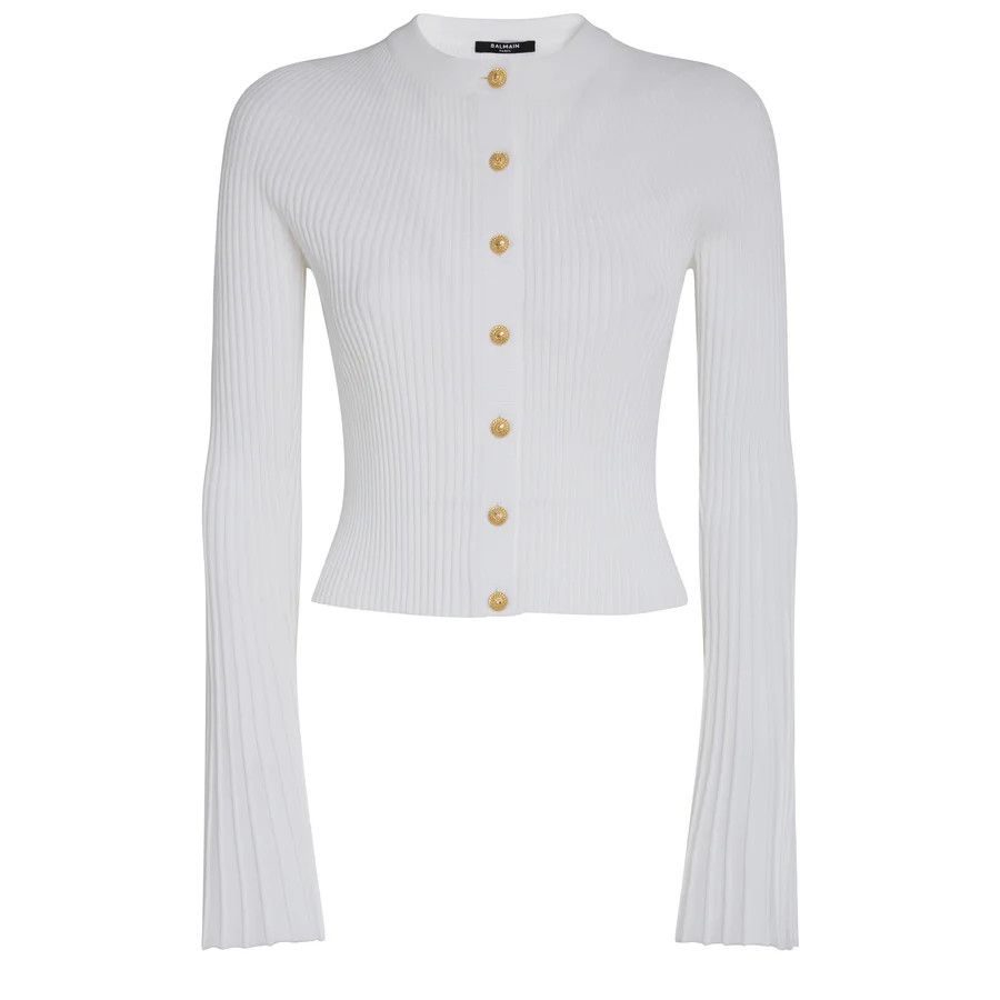 o1s1wg110125 Fabric Cardigan in White