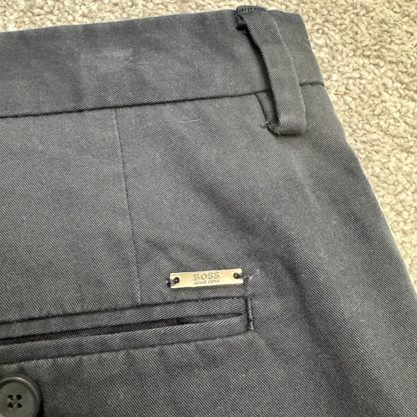 Hugo Boss Hugo Boss Stanino17-W Straight Leg Chino Pants Mens 38R Navy Blue Cotton Trouser Nike? Size US 38 / EU 54 - 4 Thumbnail