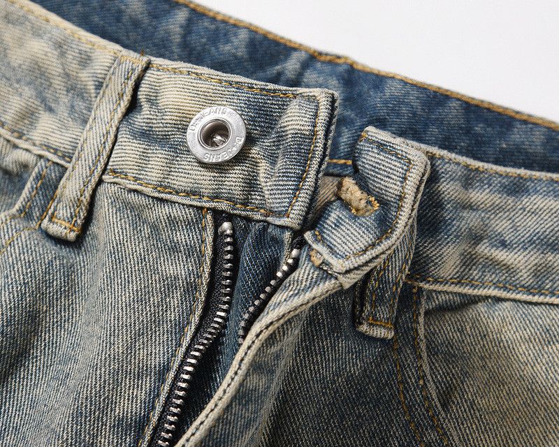 Japanese Brand × Jean Men's washed distressed button-down cargo jeans Size US 32 / EU 48 - 5 Thumbnail