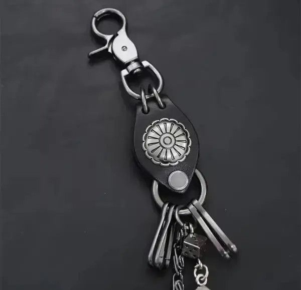 Japanese Brand Motorcycle KeyChain Jean Biker Wallet Belt Chain Dice Charms Size ONE SIZE - 7 Thumbnail