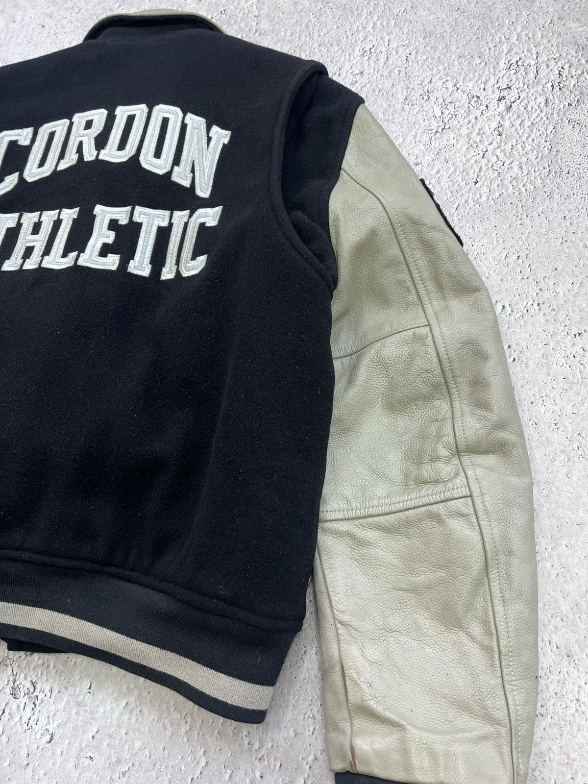 Japanese Brand × NBA Vintage 80's LEATHER Japan Leather Wool Varsity Jacket Size US L / EU 52-54 / 3 - 16 Thumbnail