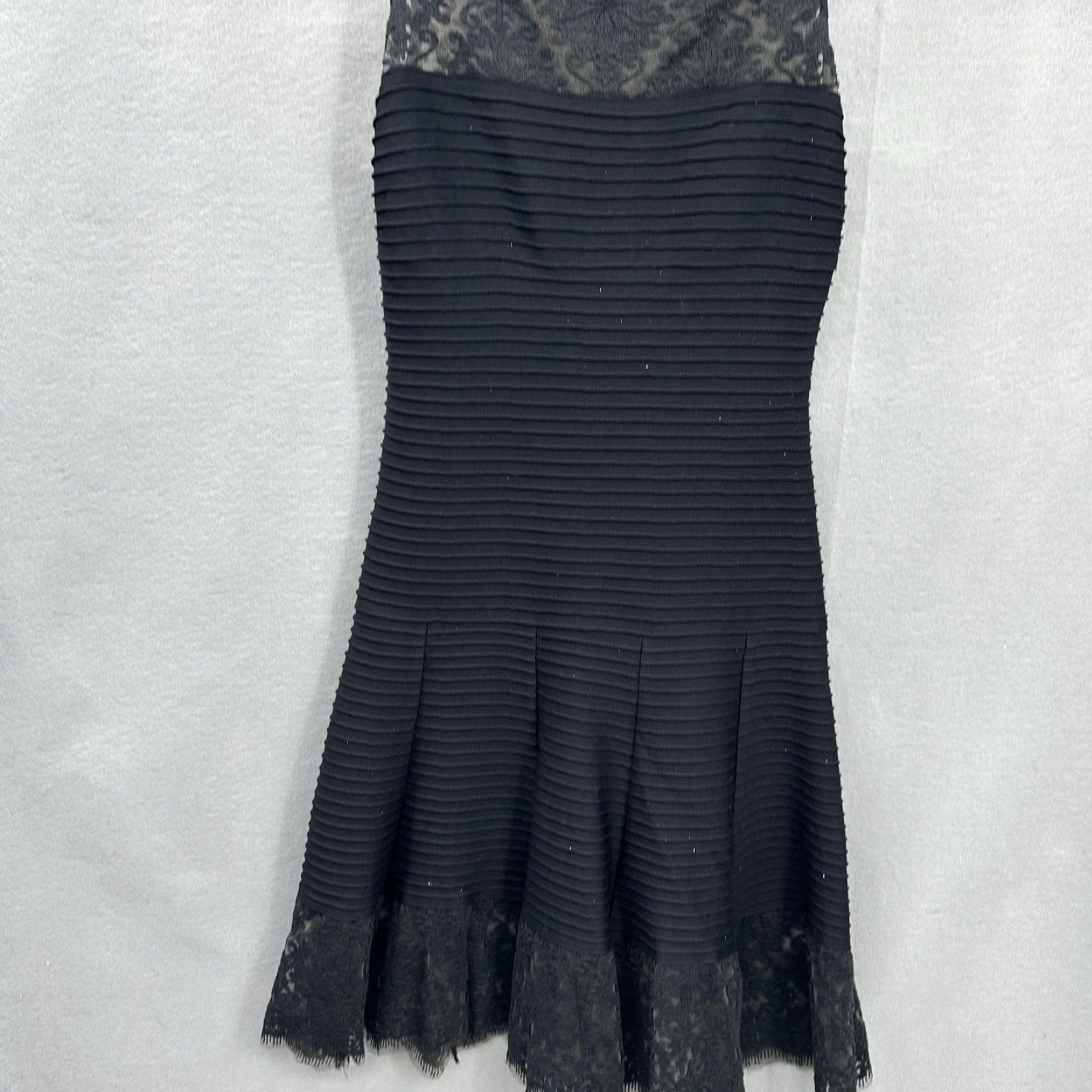 Tadashi Shoji VINTAGE Tadashi Shoji Dress Womens XS A-Line Lace Midi Black Beaded Party Coquette Retro Size XS / US 0-2 / IT 36-38 - 4 Thumbnail