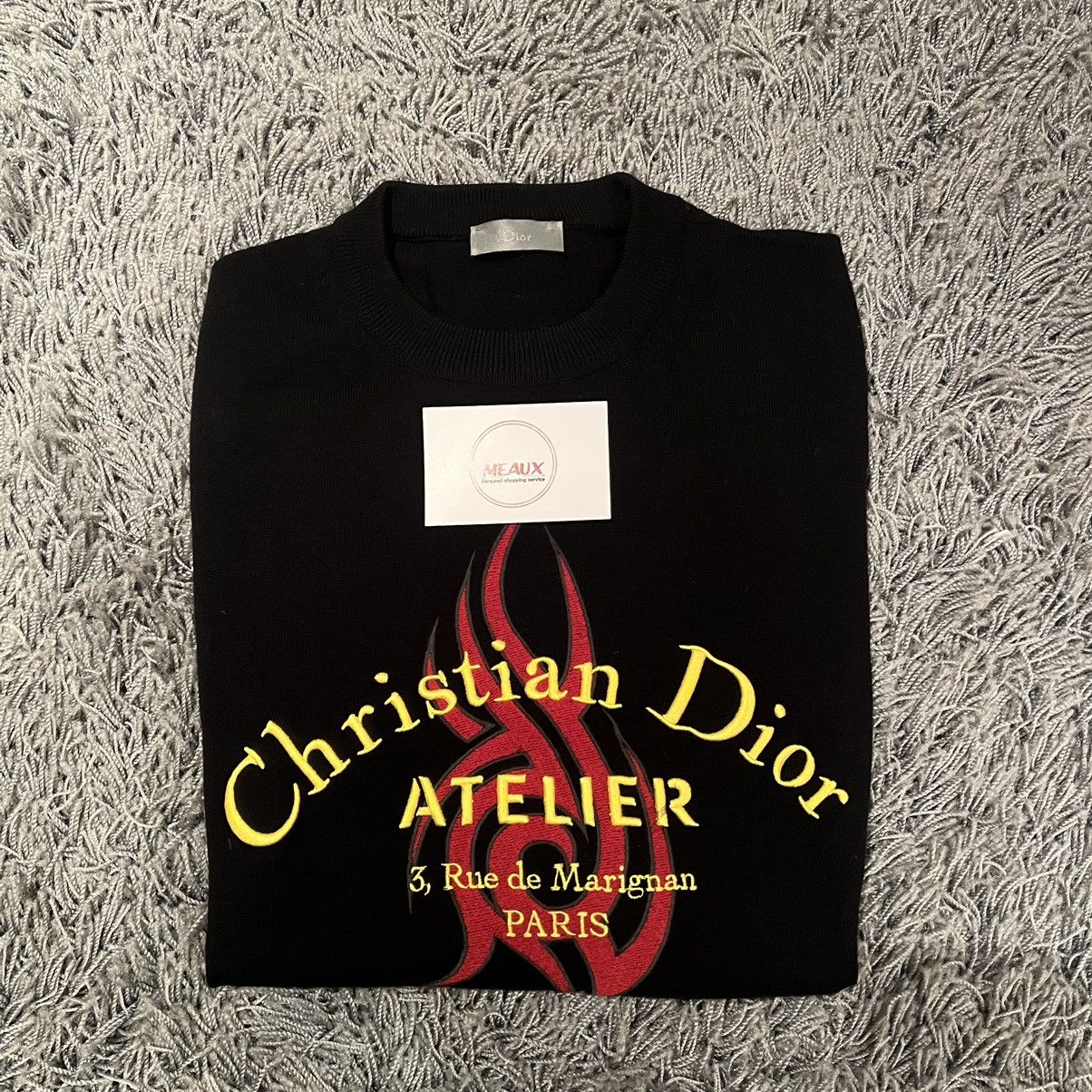 Dior Christian Dior Atelier knitwear jumper sweatshirt black fire Size US S / EU 44-46 / 1 - 3 Thumbnail