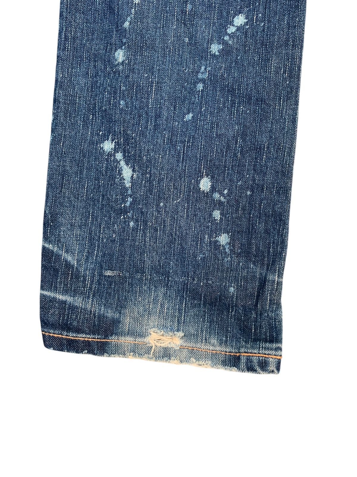 Tornado Mart RARE EDWIN STUDDED PUNK JAPANESE DISTRESSED DENIM Size US 31 - 19 Thumbnail