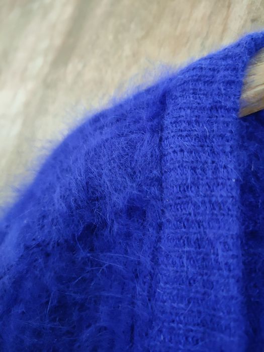 Vintage Sunlose cardigan mohair fur shag shaggy knitwear #46-992DLAL Size L / US 10 / IT 46 - 4 Thumbnail
