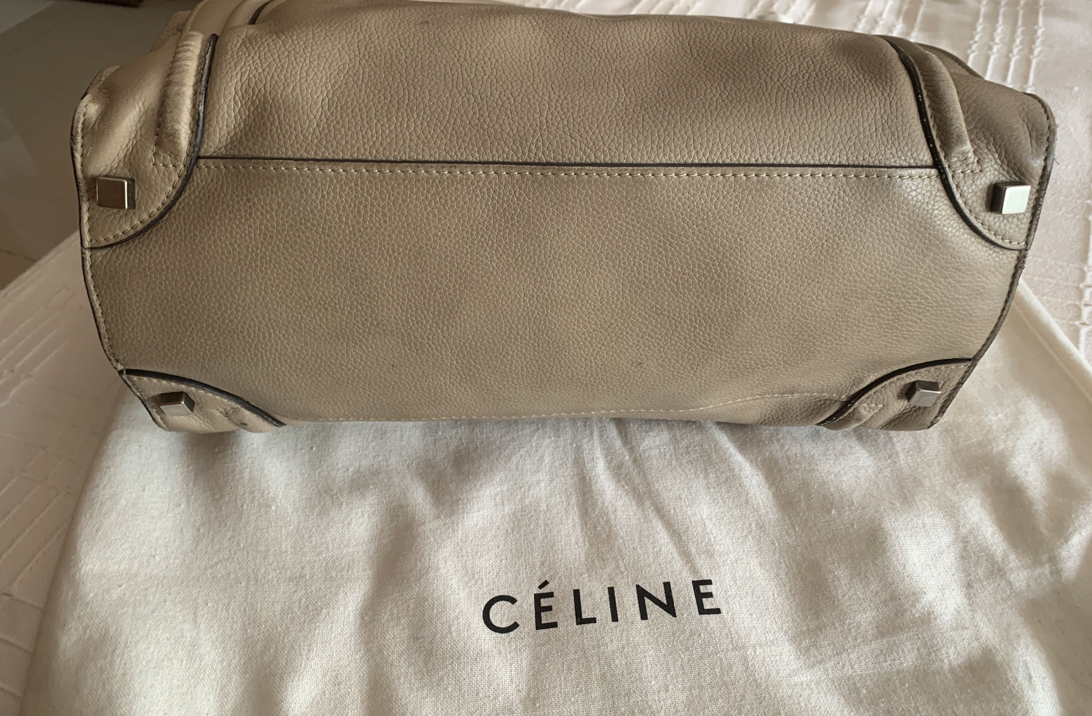 Celine CELINE MINI LUGGAGE TAUPE LEATHER Size ONE SIZE - 4 Thumbnail