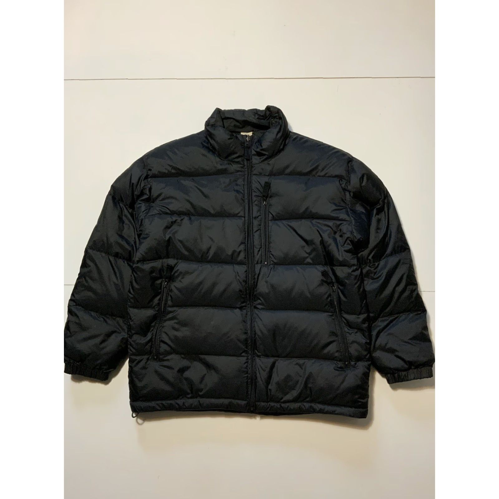VINTAGE Gap Puffer Jacket Mens 90s Reversible Down Quilted Black Sz. M