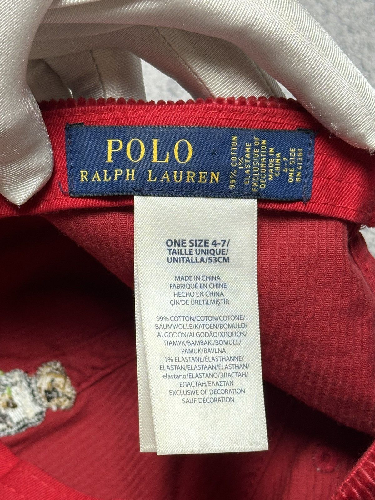 Polo Ralph Lauren Polo Ralph Lauren Bear Christmas Tree Corduroy Kids Boys Cap Size ONE SIZE - 11 Thumbnail