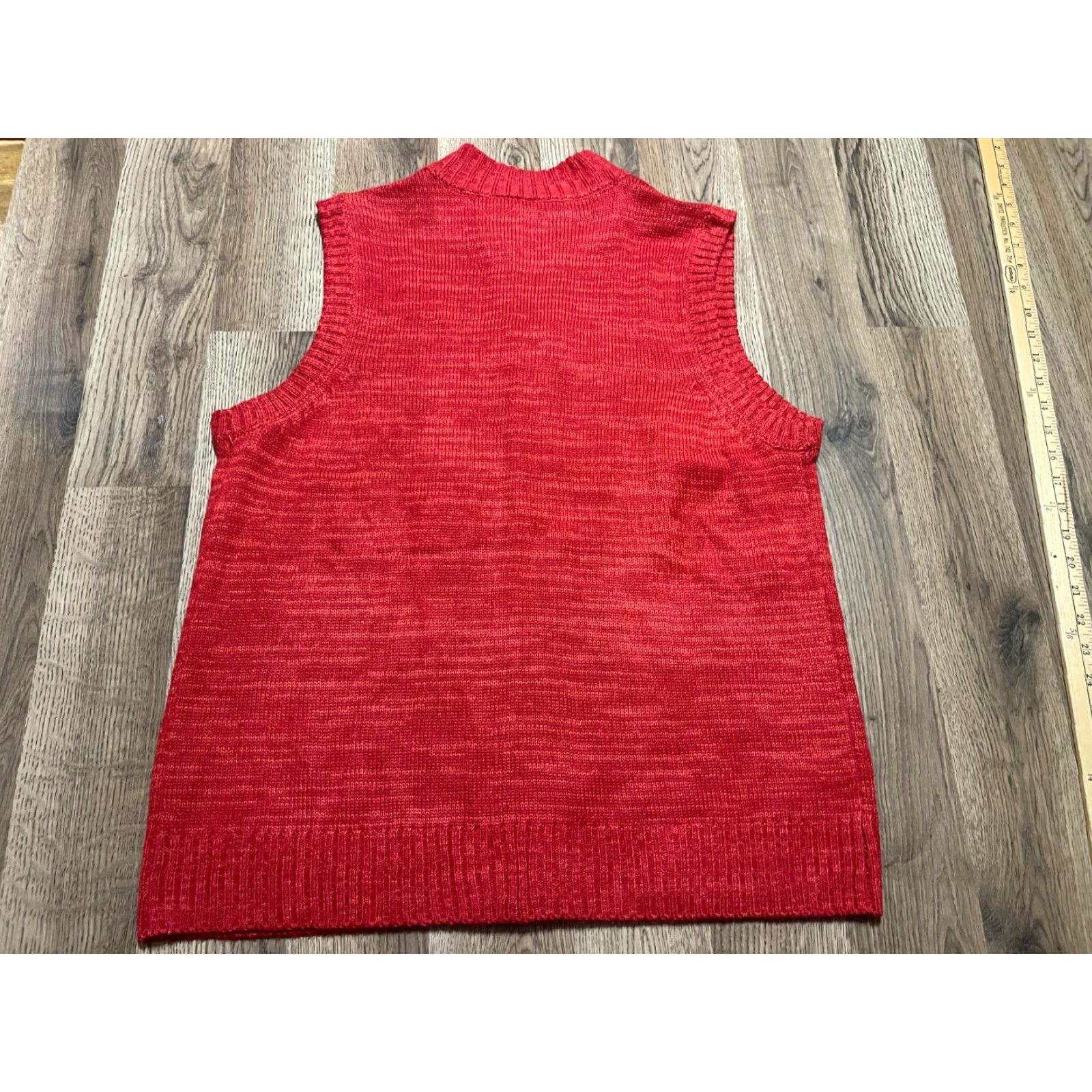 Blair Blair Sweater Vest, Women's Size M, Red, Full Zip, Sleeveless, Vest, Red, 90s? Size M / US 6-8 / IT 42-44 - 2 Thumbnail
