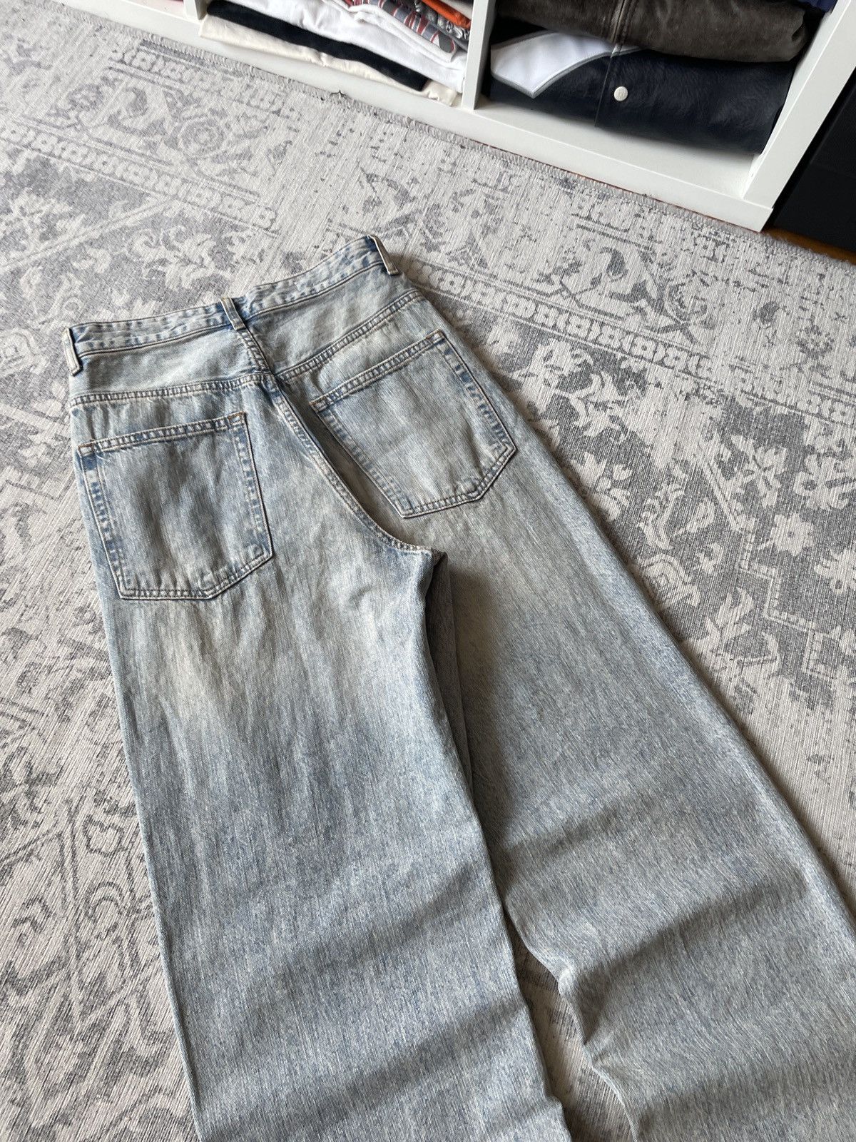 Vintage Vintage Baggy Jeans Mud Washed Avant Garde Wide Flared Y2K Size US 30 / EU 46 - 9 Thumbnail