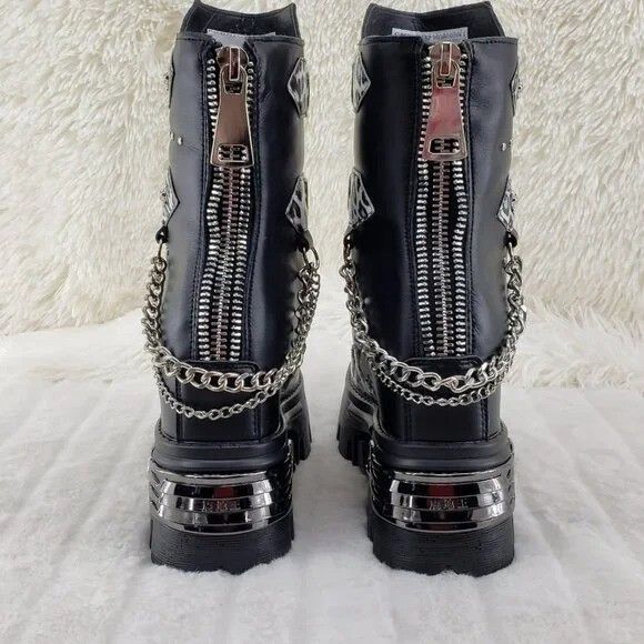 Alexander Wang Anthony Wang Dreamz Punk Goth 2.5" Platform Ankle Boots Leop Size US 6 / IT 36 - 6 Thumbnail