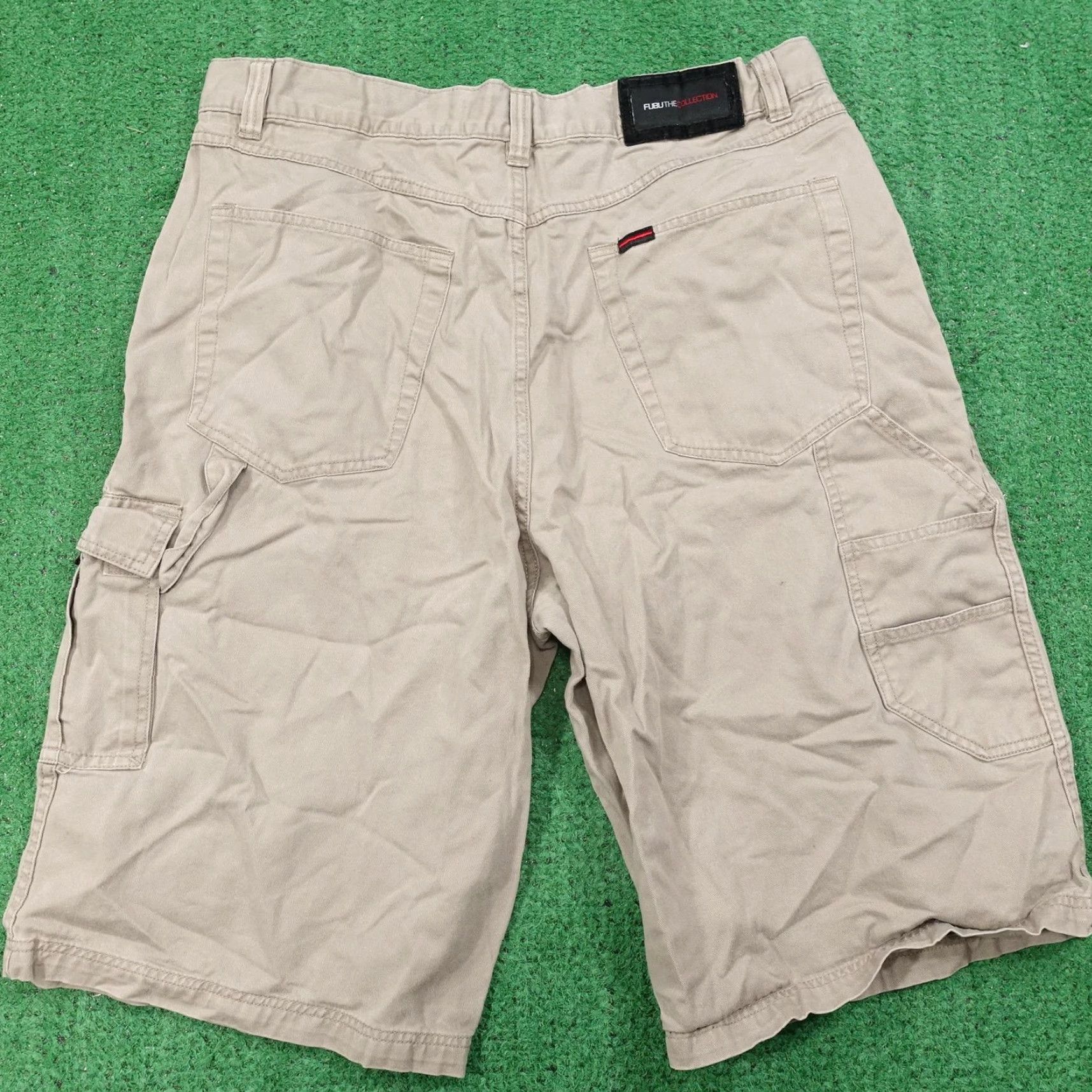Fubu VINTAGE FUBU The Collection Cargo Shorts Mens W38 Khaki Cotton Utility Pockets Size US 38 / EU 54 - 6 Thumbnail