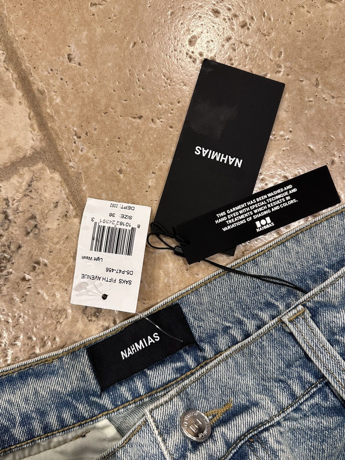 Nahmias Nahmias Track Snap Logo Cargos Blue Denim Jeans Size US 36 / EU 52 - 5 Thumbnail