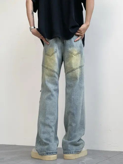 Japanese Brand × Jean Pants American street trend cleanfit men's ripped jeans Size US 32 / EU 48 - 4 Thumbnail
