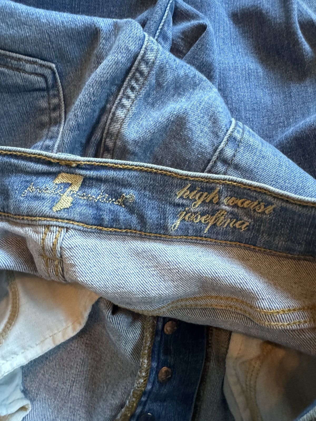 7 For All Mankind × Vintage High Waist Josefina Jeans Size 31" - 8 Thumbnail
