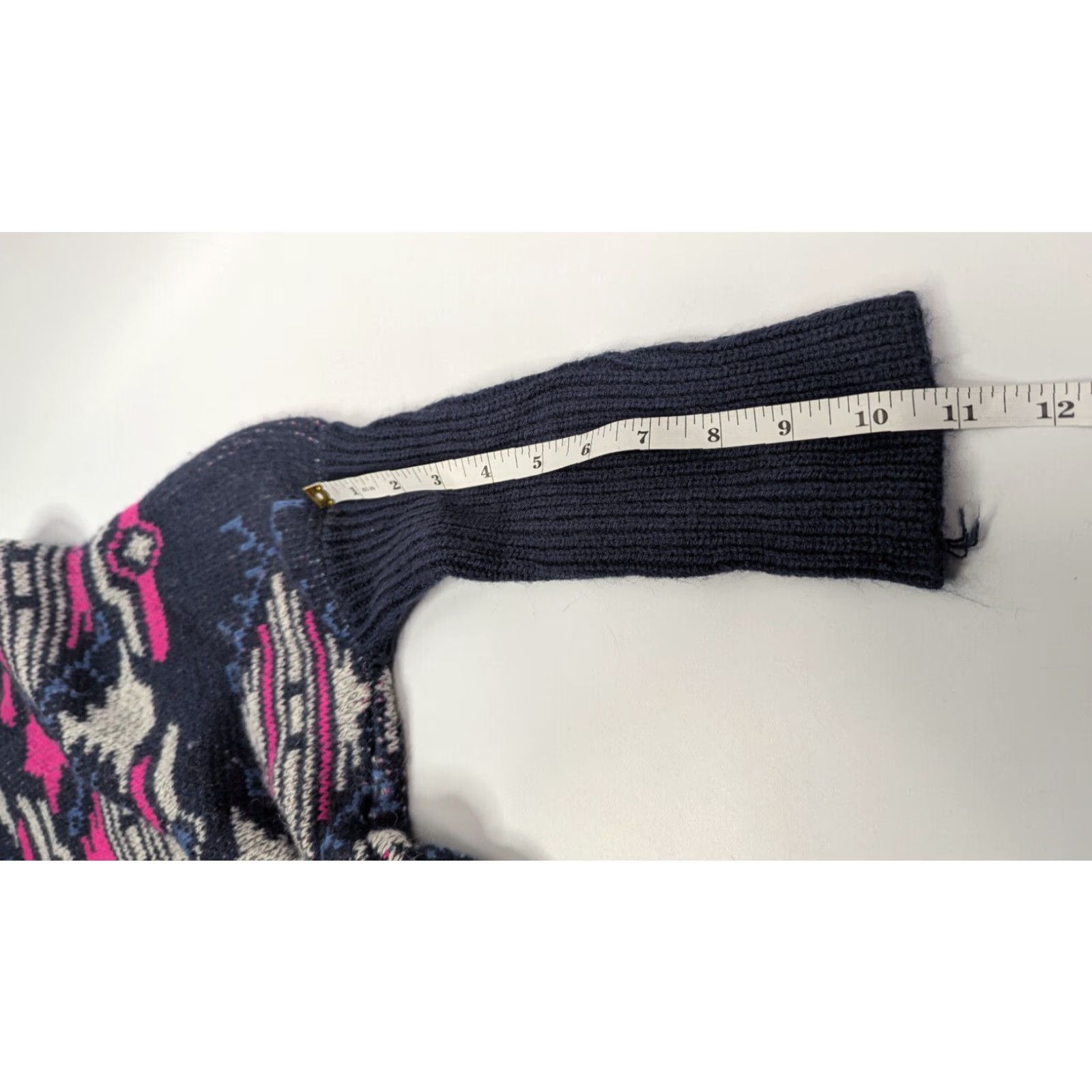 Vintage Umgee Navy Aztec Oversized Sweater Poncho S/M Southwest Print Fringe Size S / US 4 / IT 40 - 6 Thumbnail