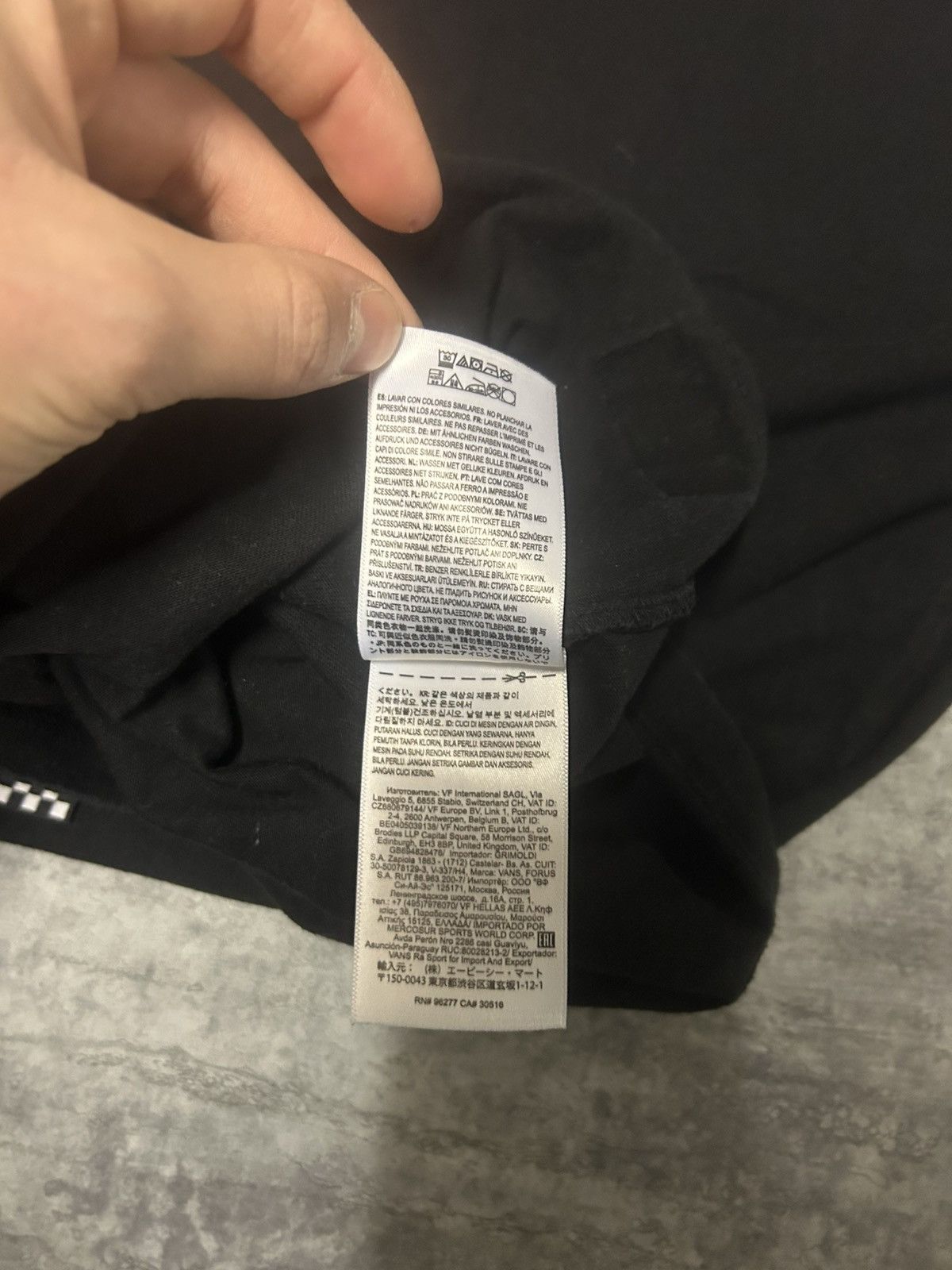 Palace Palace x Vans Low Black Tee - Size Large Size US L / EU 52-54 / 3 - 9 Thumbnail