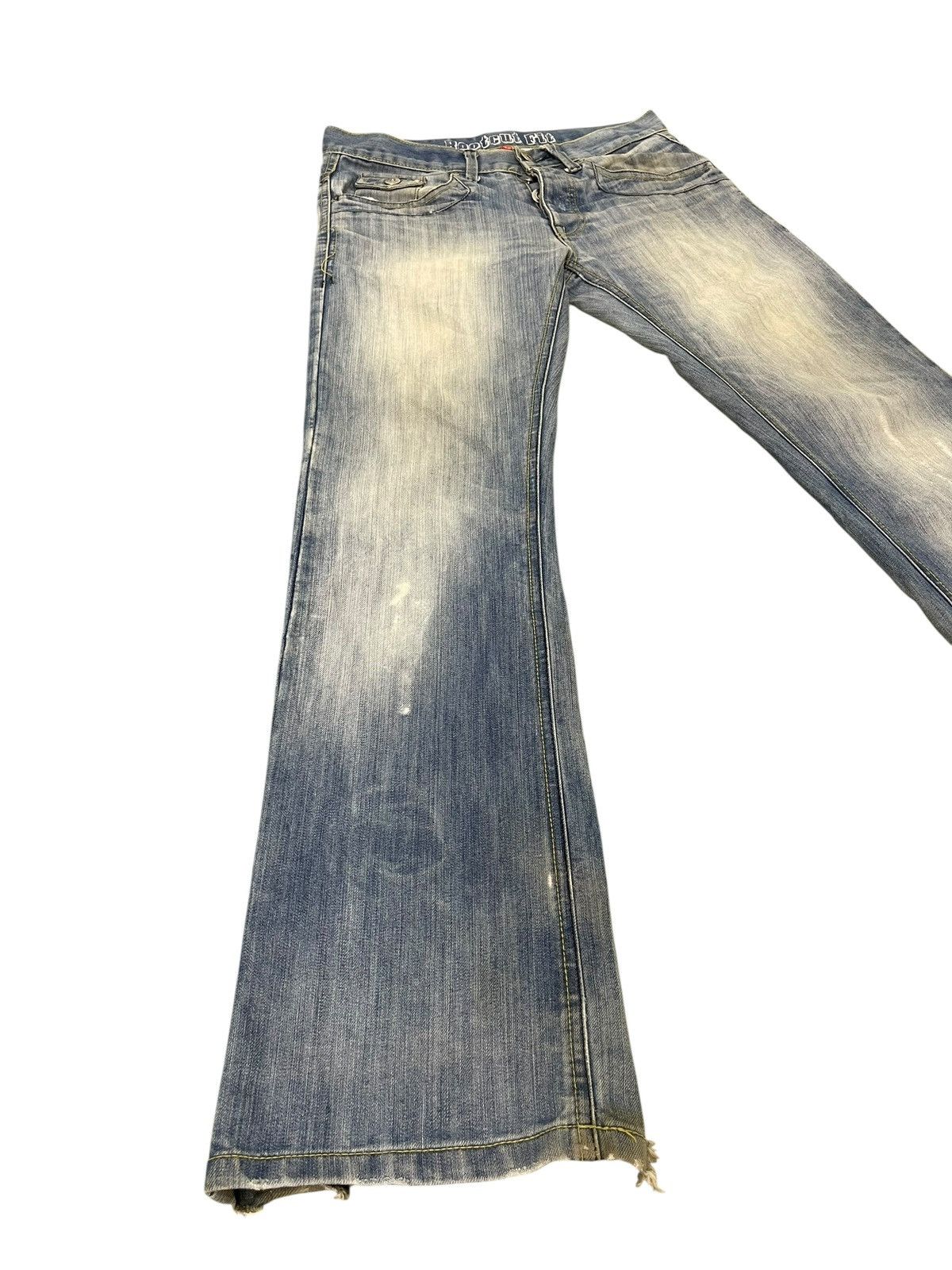Japanese Brand Flare Jeans Denim Co Faded Distress Boot Cut 2🟦3 Size US 32 / EU 48 - 9 Thumbnail