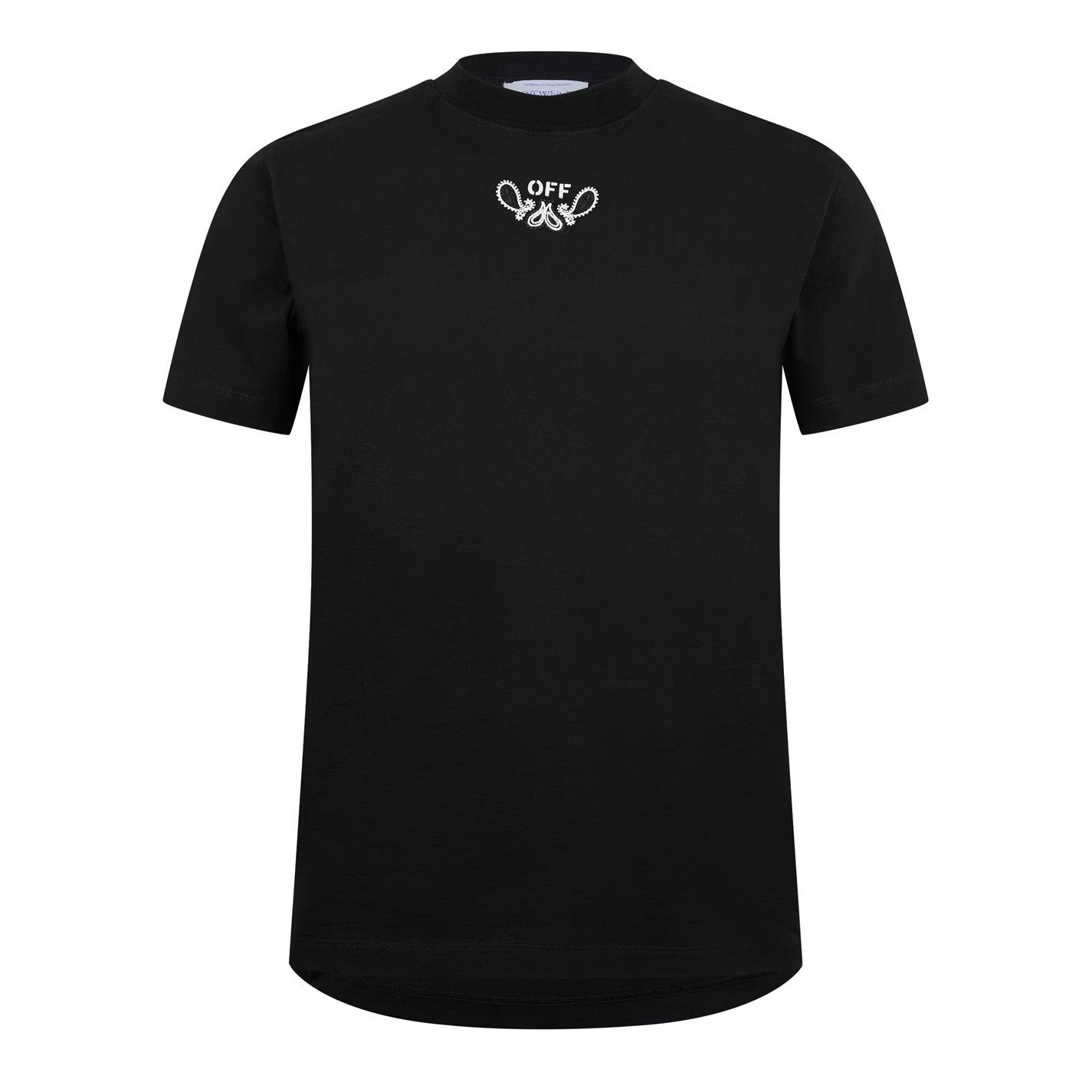 Off-White o1g2r1mq0226 Bandanna Skate Crew Neck T-Shirt In Black Size US L / EU 52-54 / 3 - 1 Thumbnail
